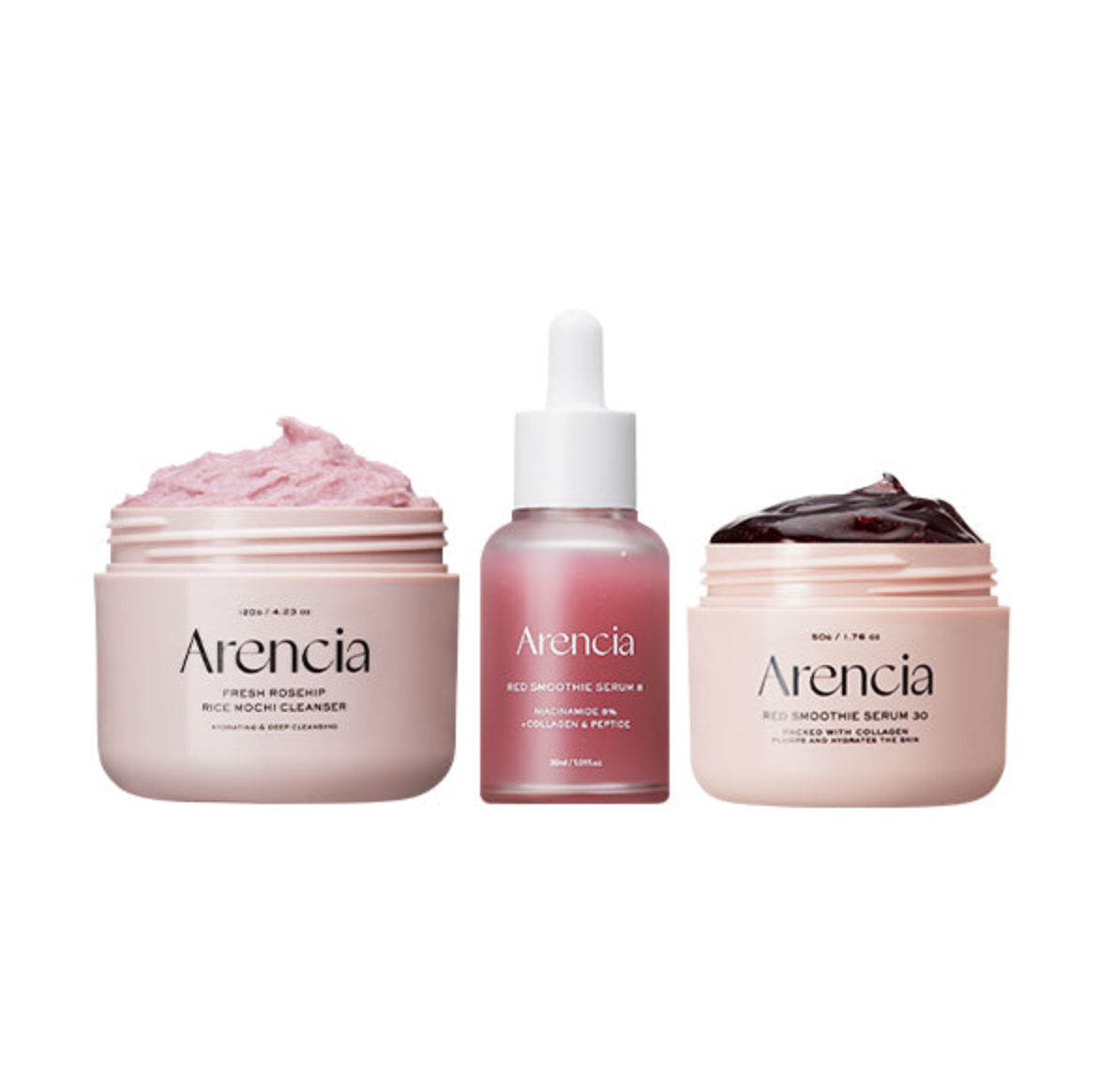 Arencia Red Collagen Jello Skin Trio - Poreless Skin Routine