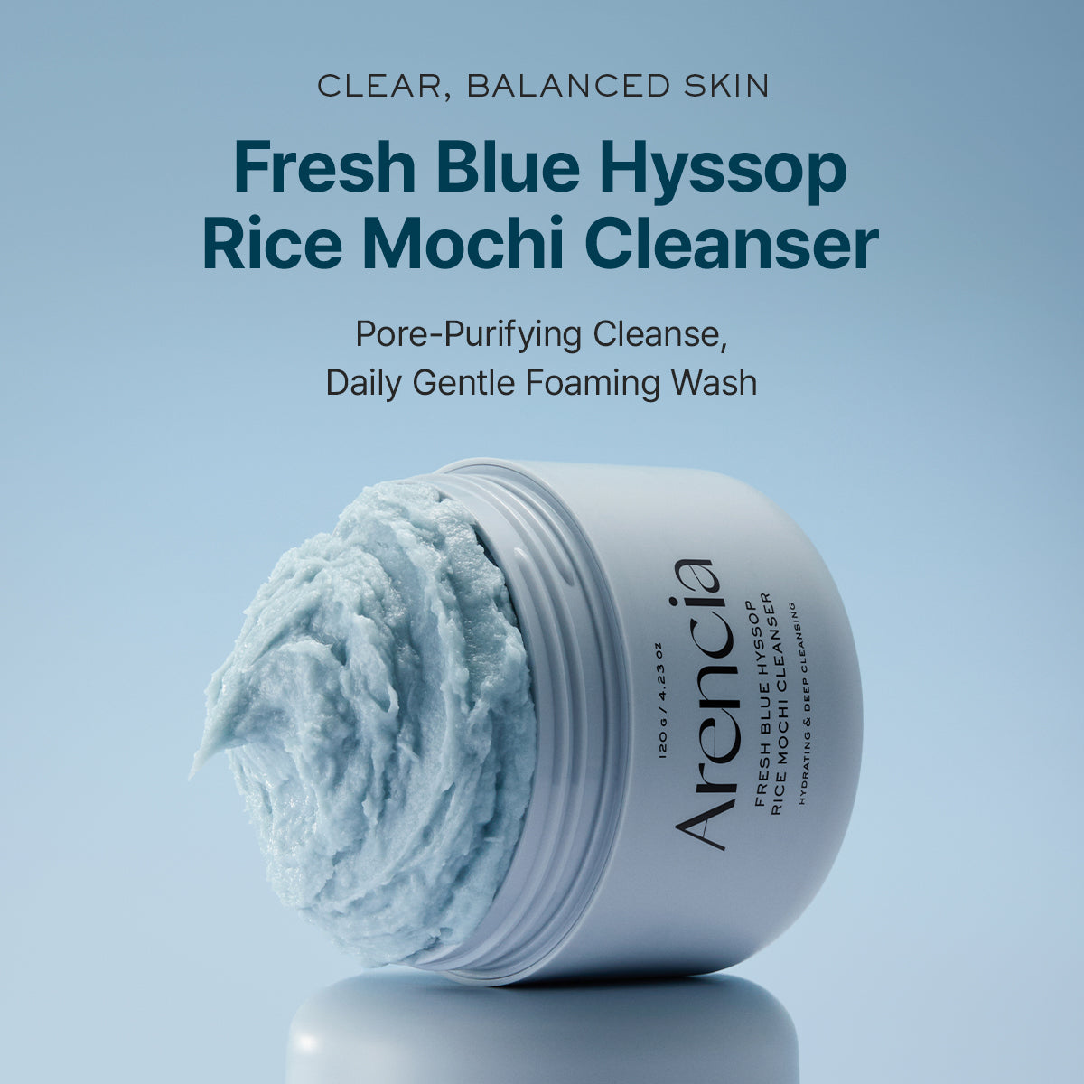 Fresh Blue Hyssop Rice Mochi Cleanser - Oil Control
