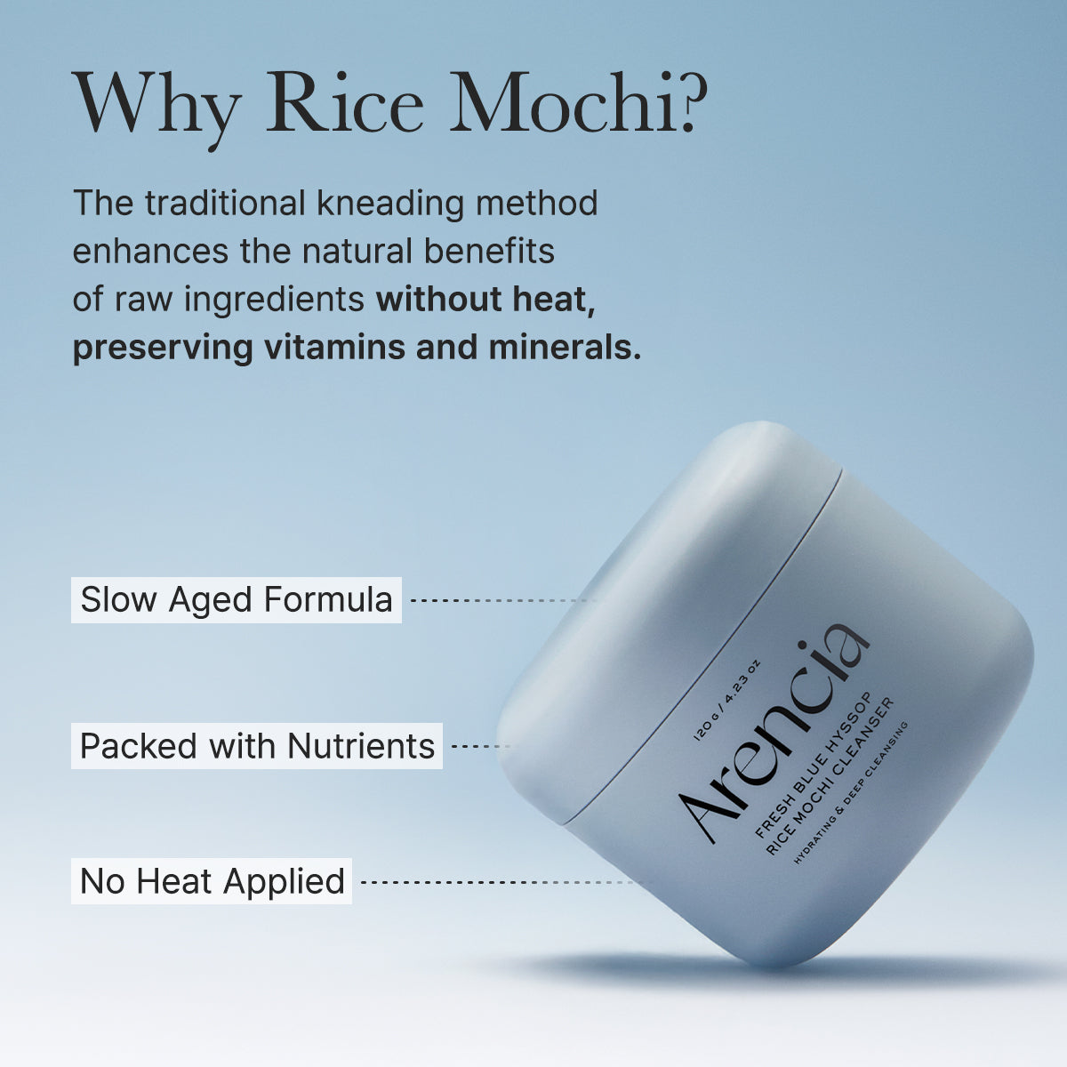 Fresh Blue Hyssop Rice Mochi Cleanser - Oil Control